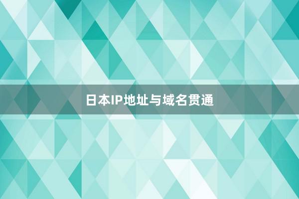 日本IP地址与域名贯通